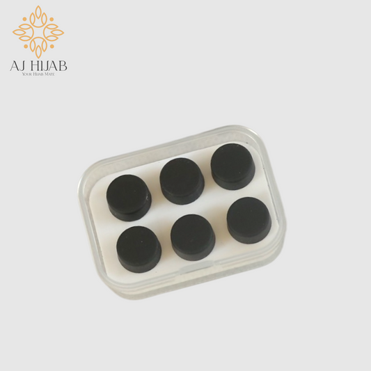 Flat Round Matte Magnet Strong - Black - AJ Hijab