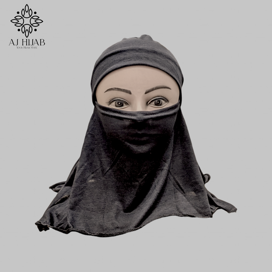 Ninja With Niqab Cap - Black