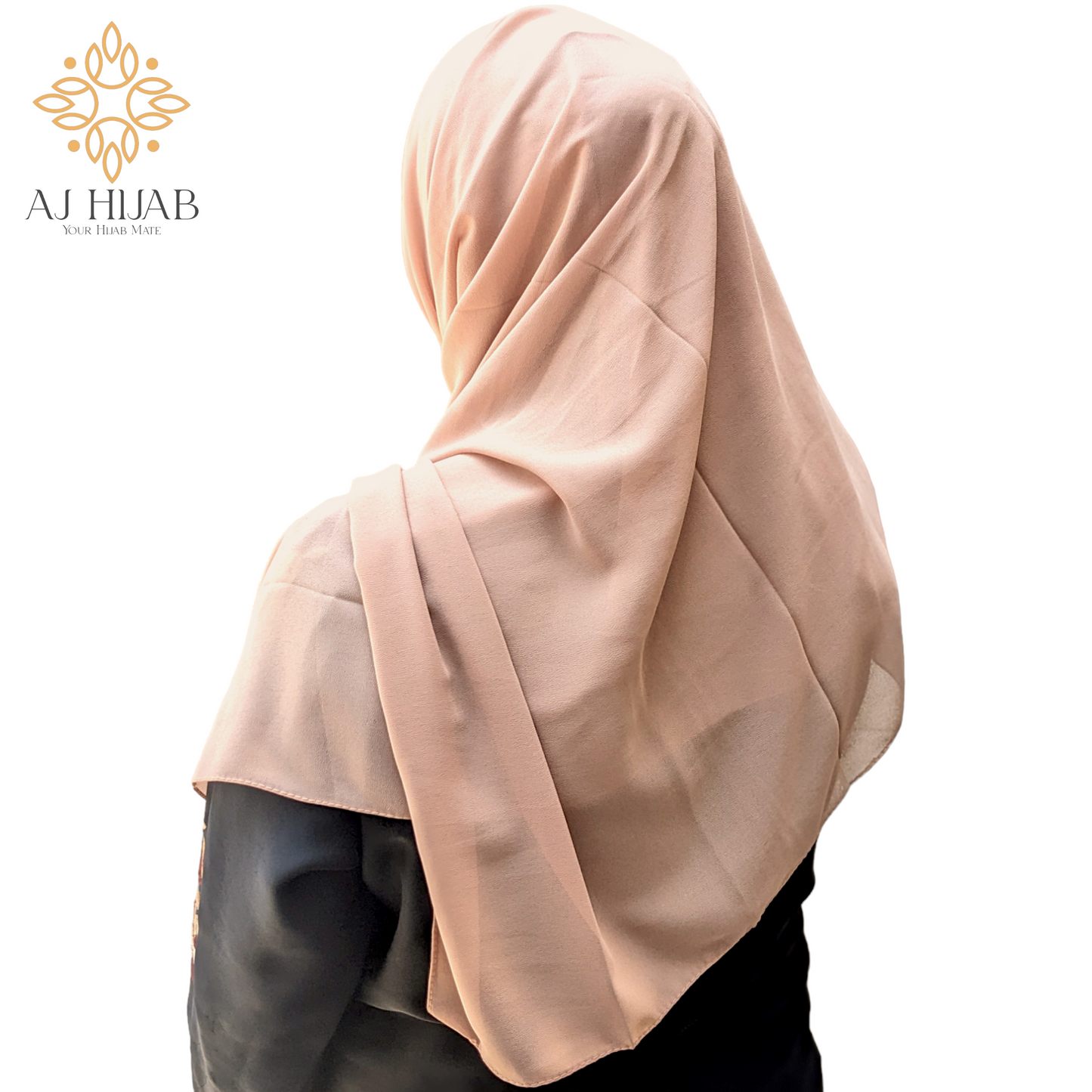 Dusty Rose Georgette Hijab + Watch + Bracelet + Gift Sett