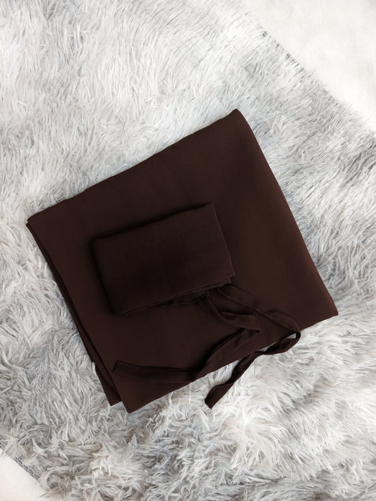 Hijab & Niqab Coffee Brown Sett