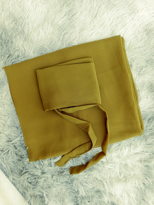 Hijab & Niqab Dark Tan Sett