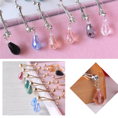 Crystal Drop Clip Pin - Multi 2