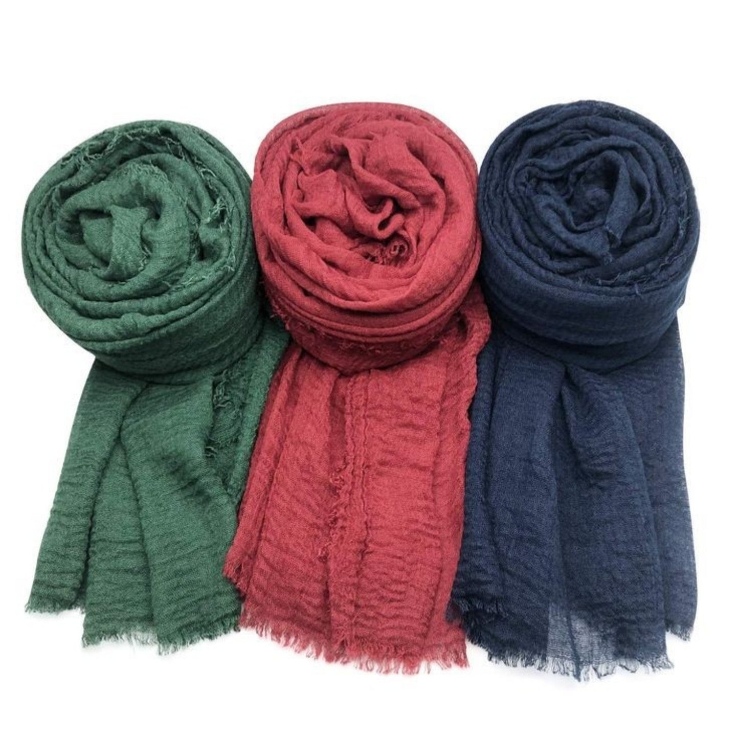 Bundle Of 3 - Crimps Hijab (Select Colors)