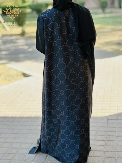 GC Print Abaya - Black