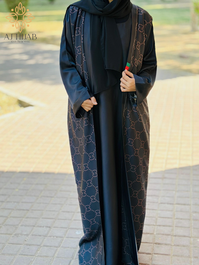 GC Print Abaya - Black