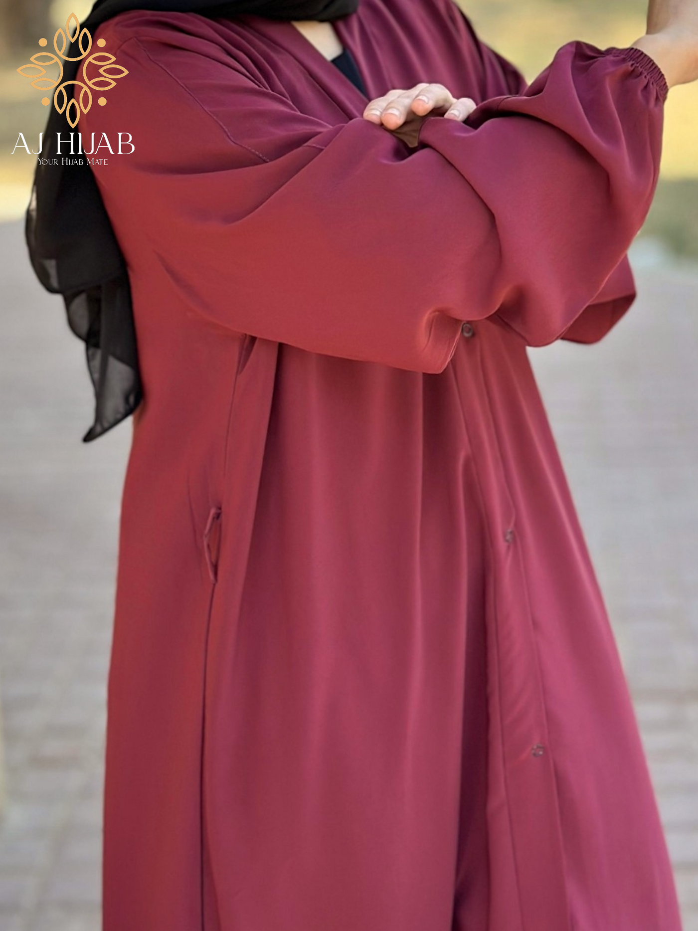 Reeha Abaya - Maroon