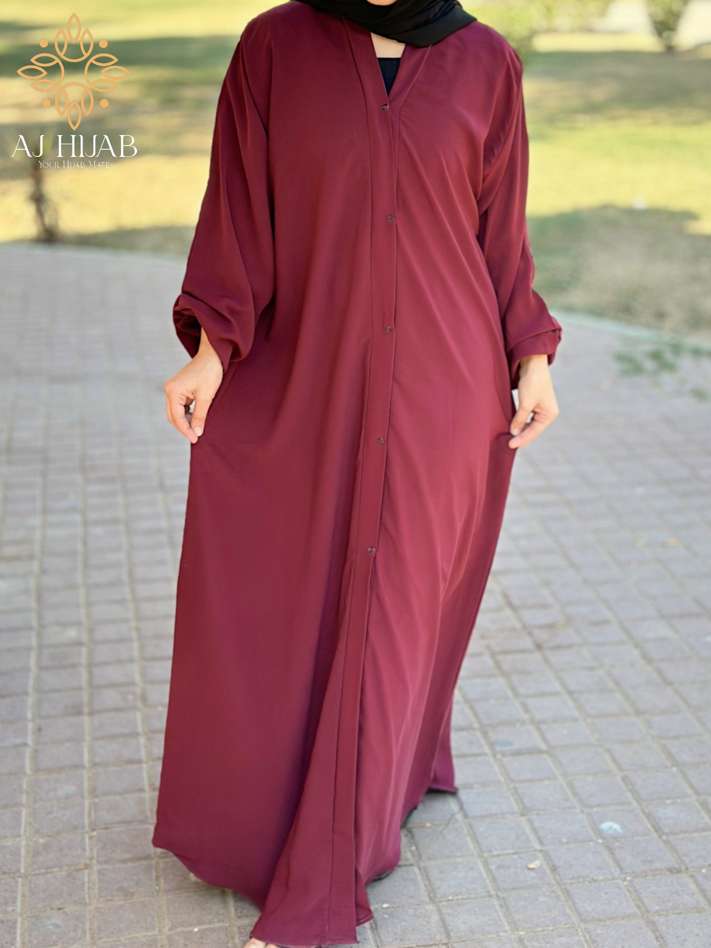 Reeha Abaya - Maroon