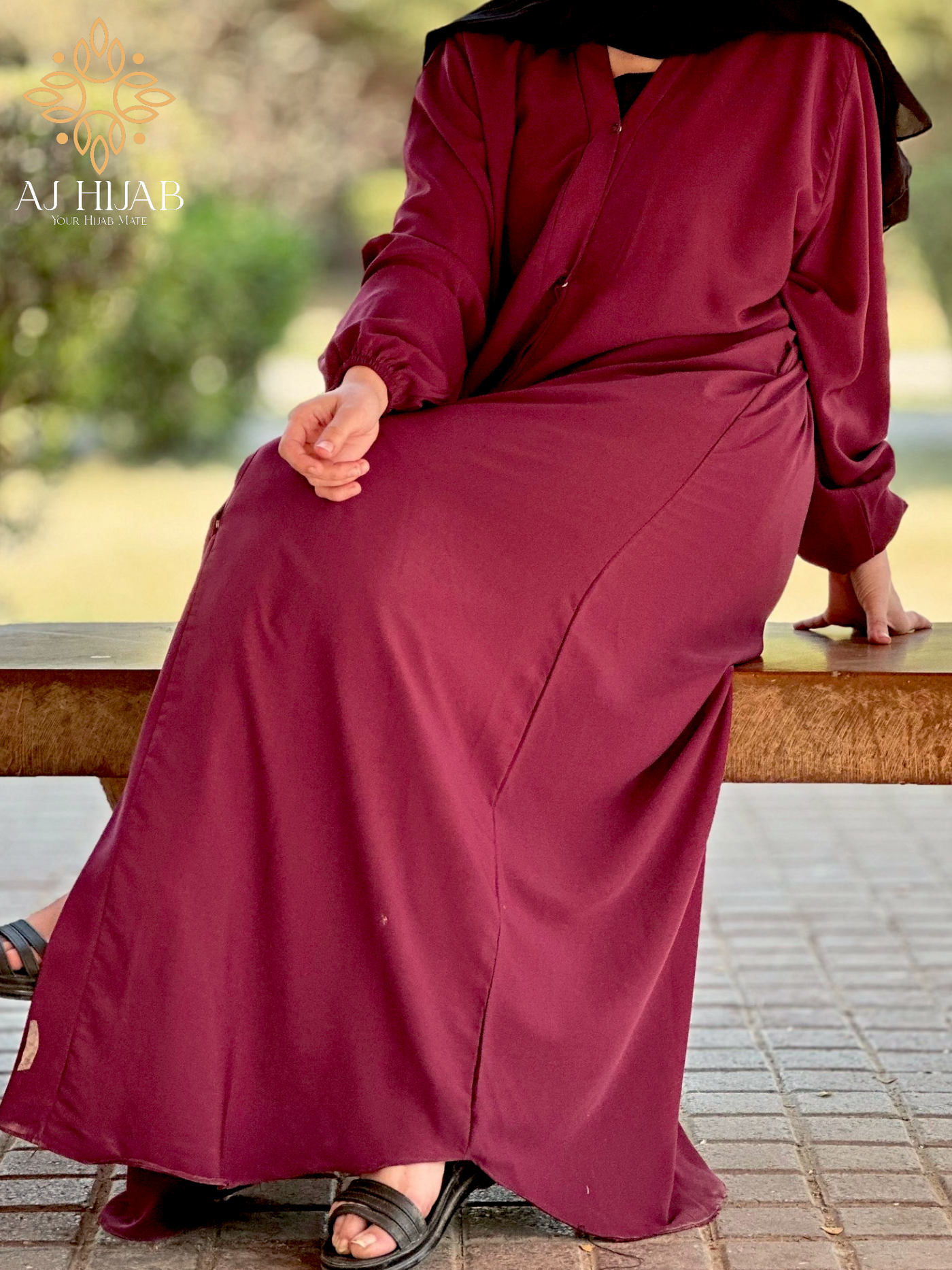 Reeha Abaya - Maroon