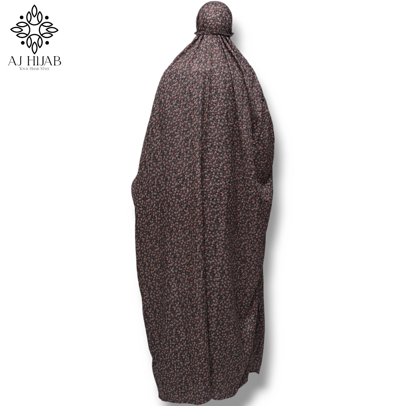 Namaz Chadar With Sleeves Full Size - Coffee Print