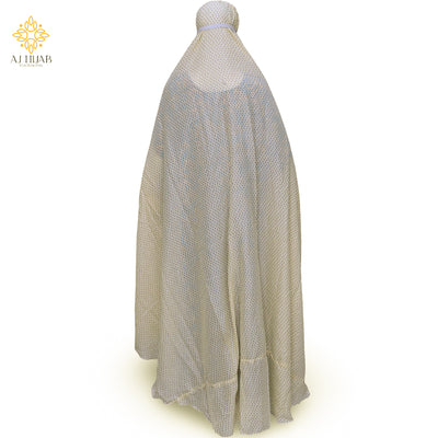 Namaz Chadar With Sleeves - Cream Print