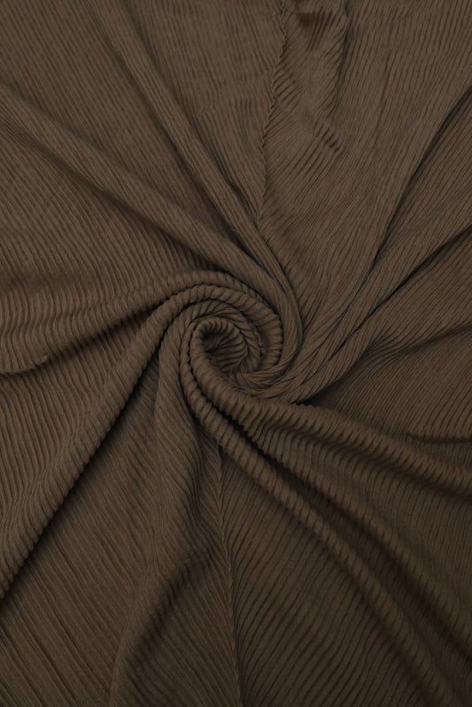 Crumpled Hijab - Khaki Brown