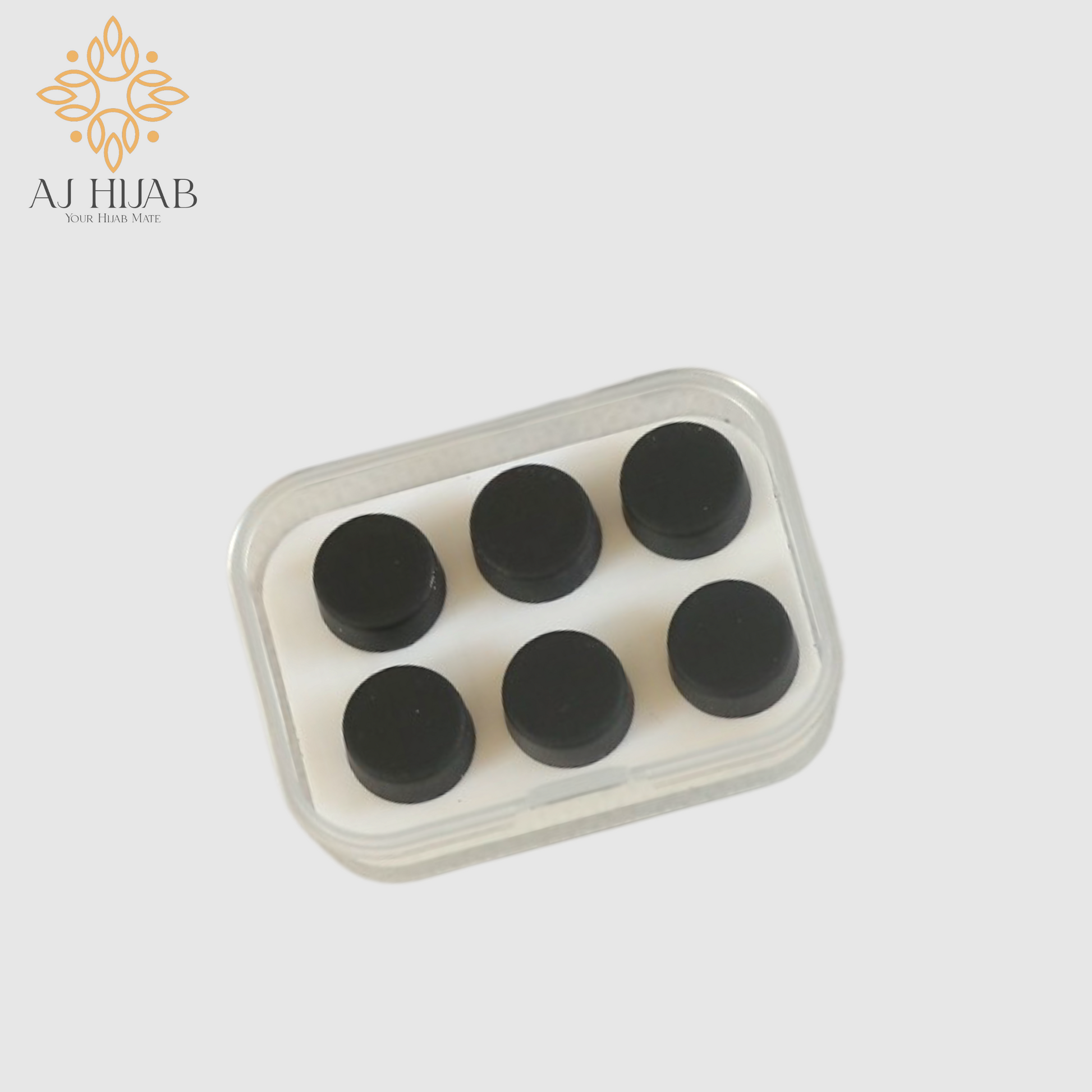Flat Round Matte Magnet Strong - Black - AJ Hijab