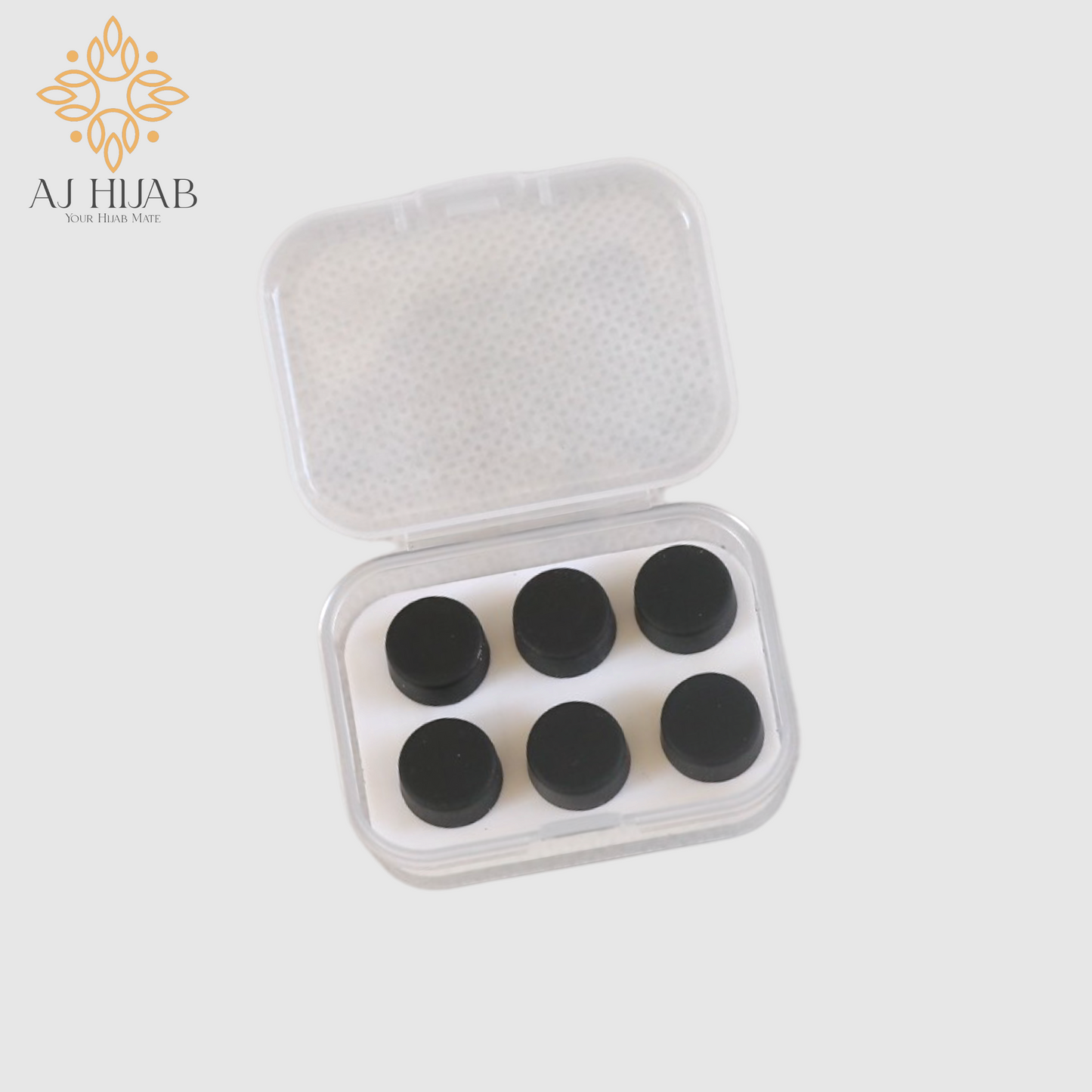 Flat Round Matte Magnet Strong - Black - AJ Hijab