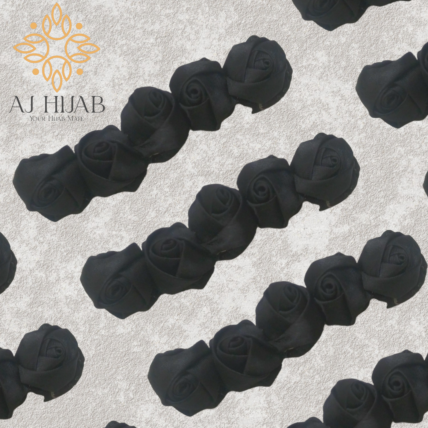 Flower Magnet - Black - AJ Hijab