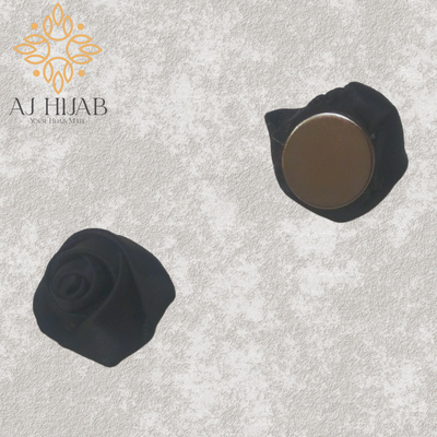 Flower Magnet - Black - AJ Hijab