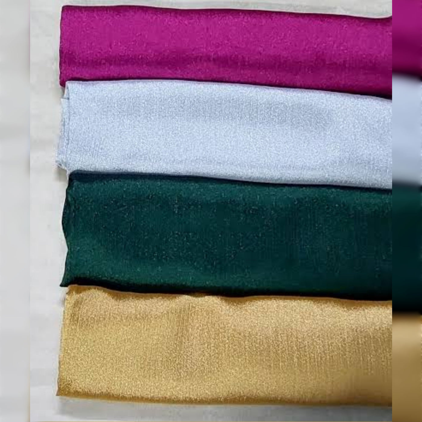 Bundle Of 4 - Silk Crinkle Hijab (Select Colors)