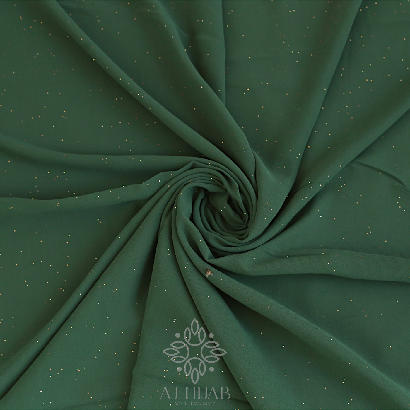 Bottle Green Glitter Georgette Hijab