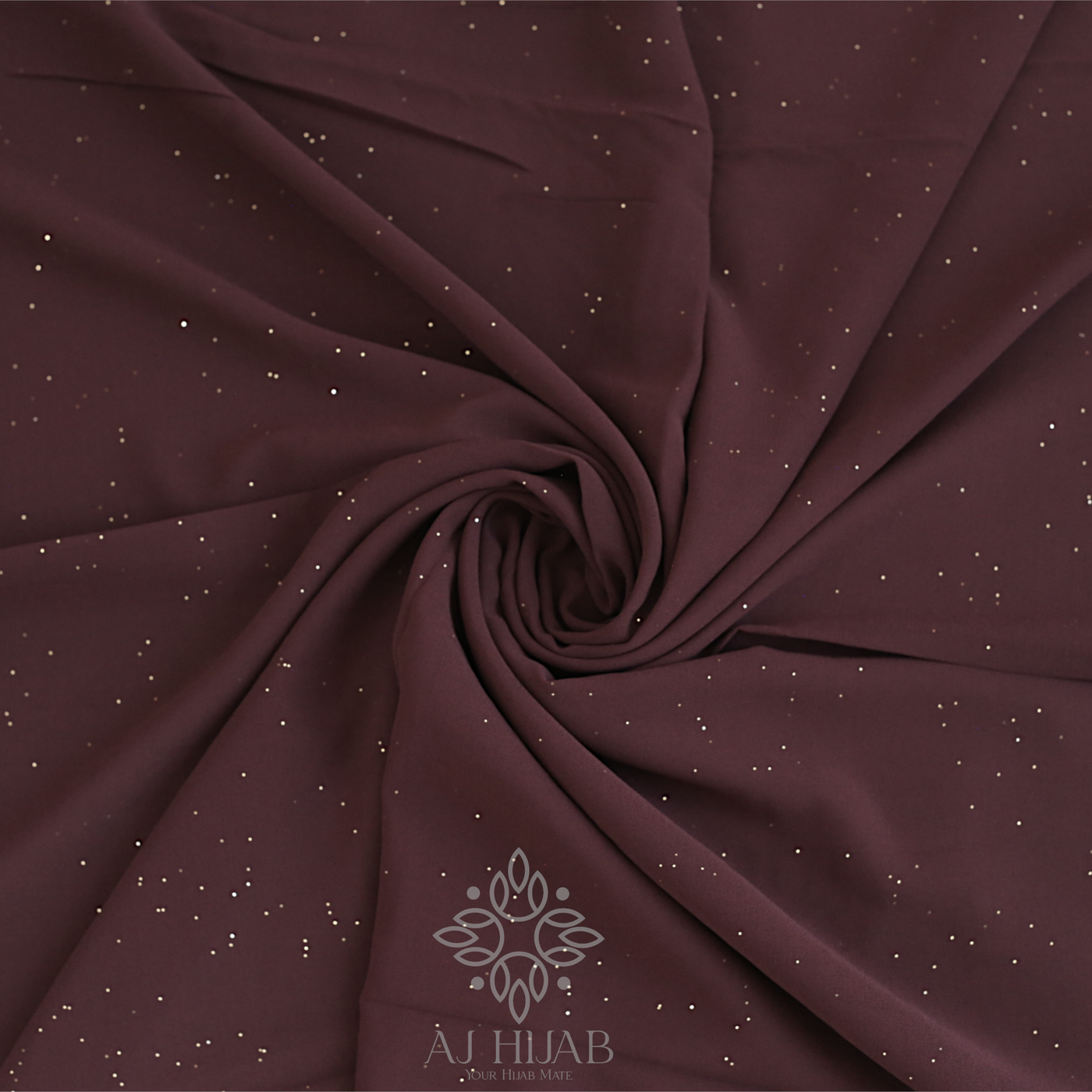 Deep Purple Glitter Georgette Hijab