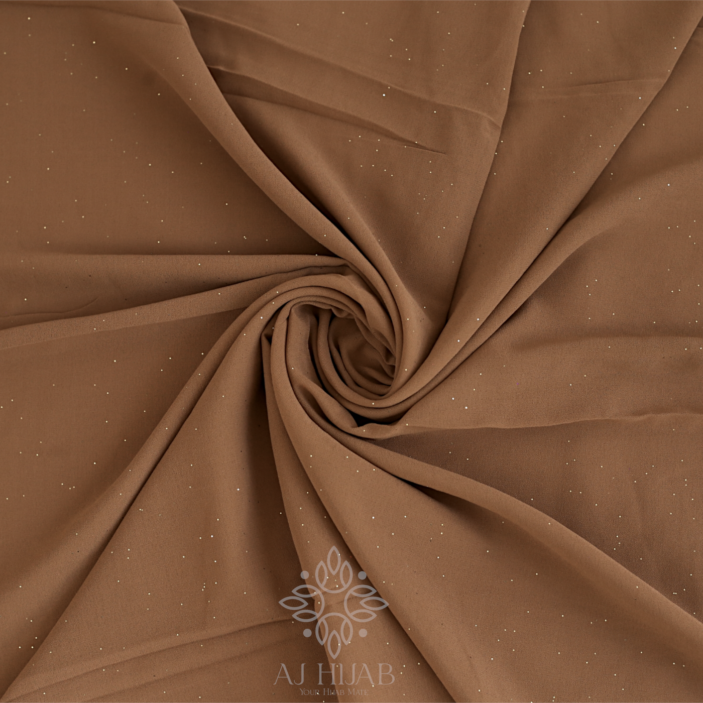 Light Brown Glitter Georgette Hijab