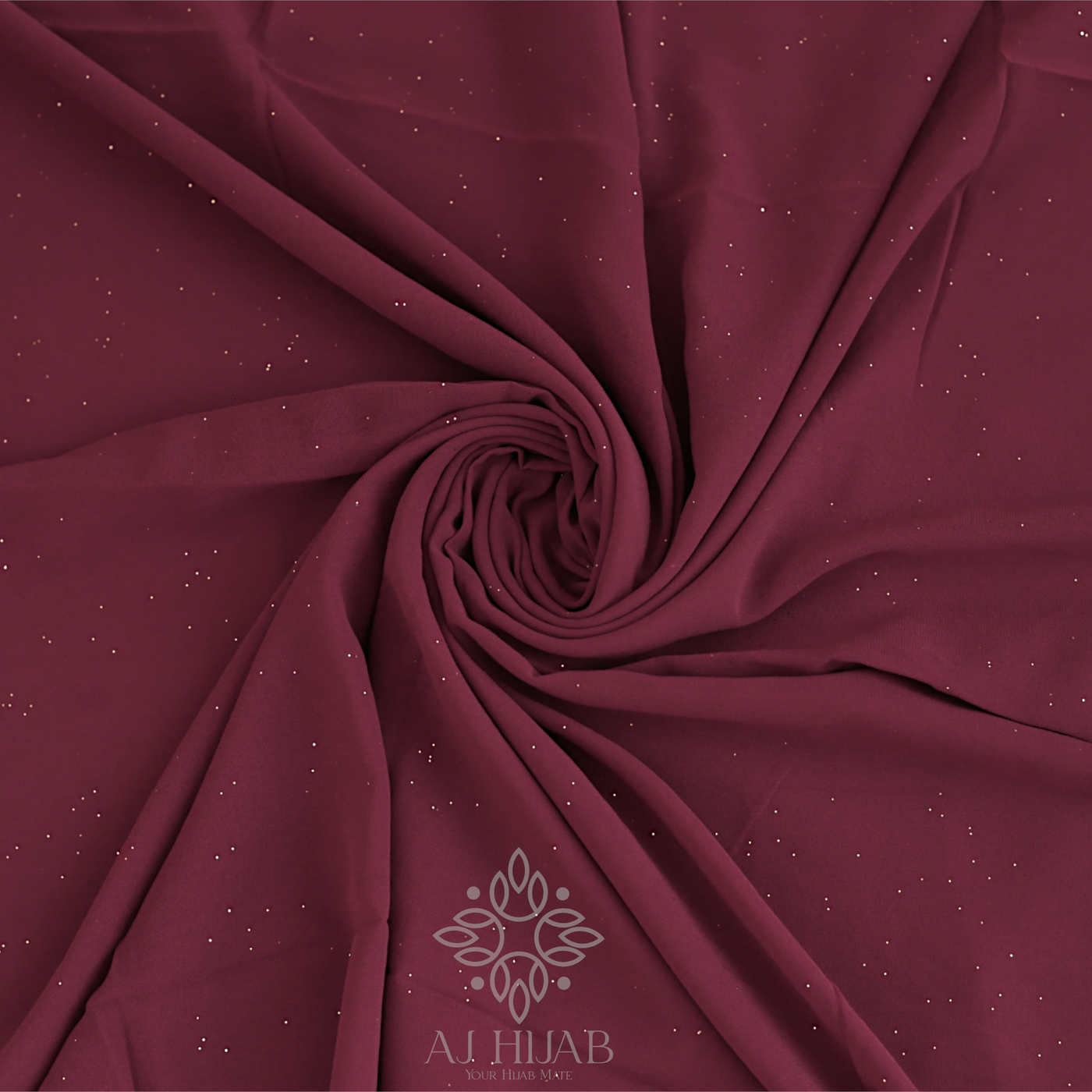 Maroon  Glitter Georgette Hijab