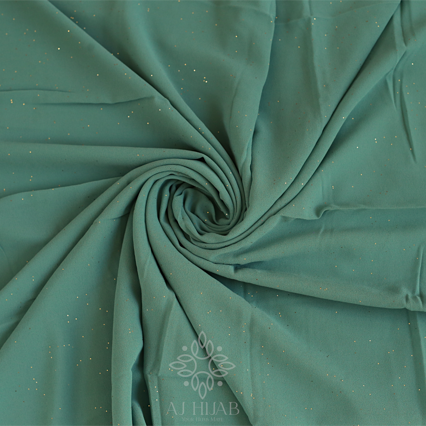 Sea Green  Glitter Georgette Hijab