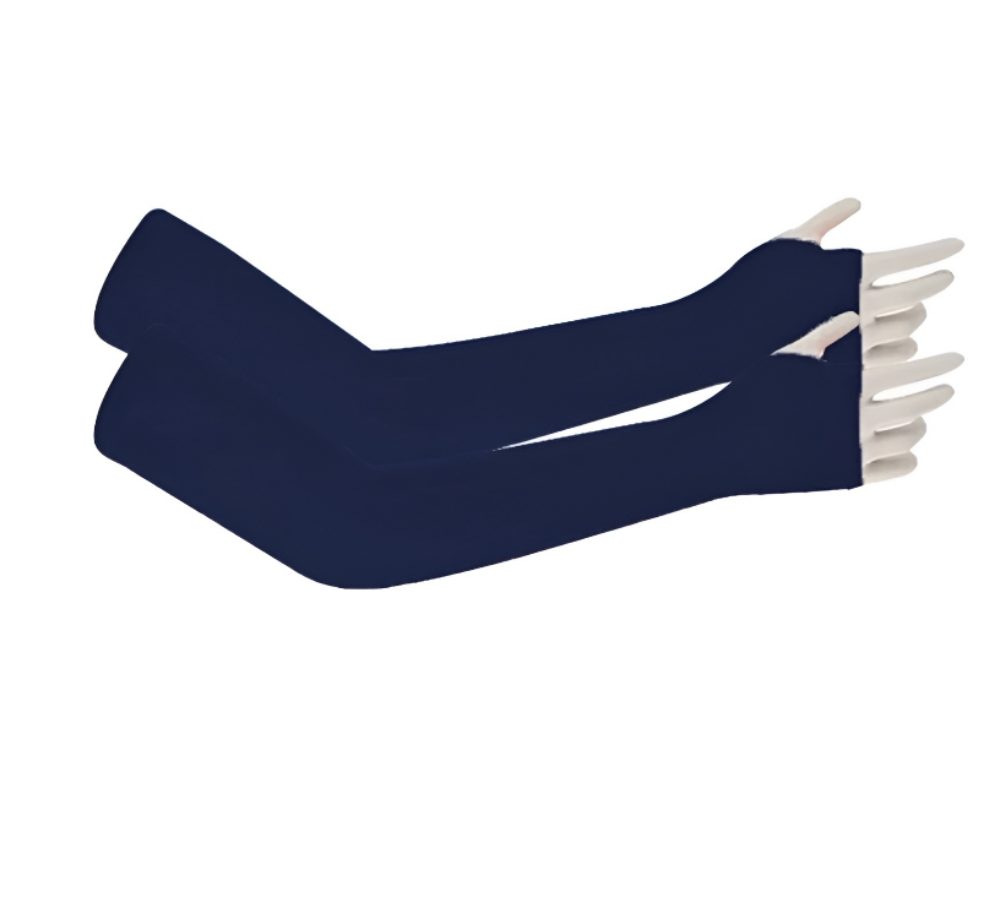 Adult Thumb Hole Arm Sleeves - Navy Blue