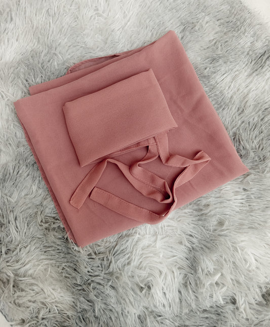 Hijab & Niqab Old Rose Sett