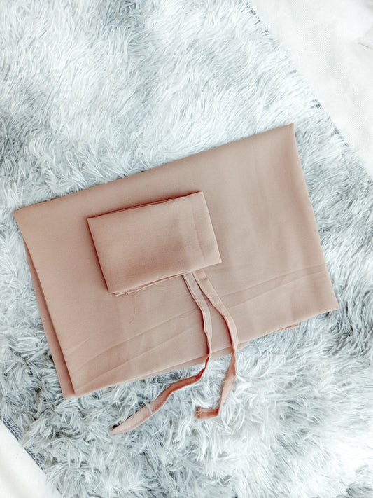 Hijab & Niqab Nude Brown Sett