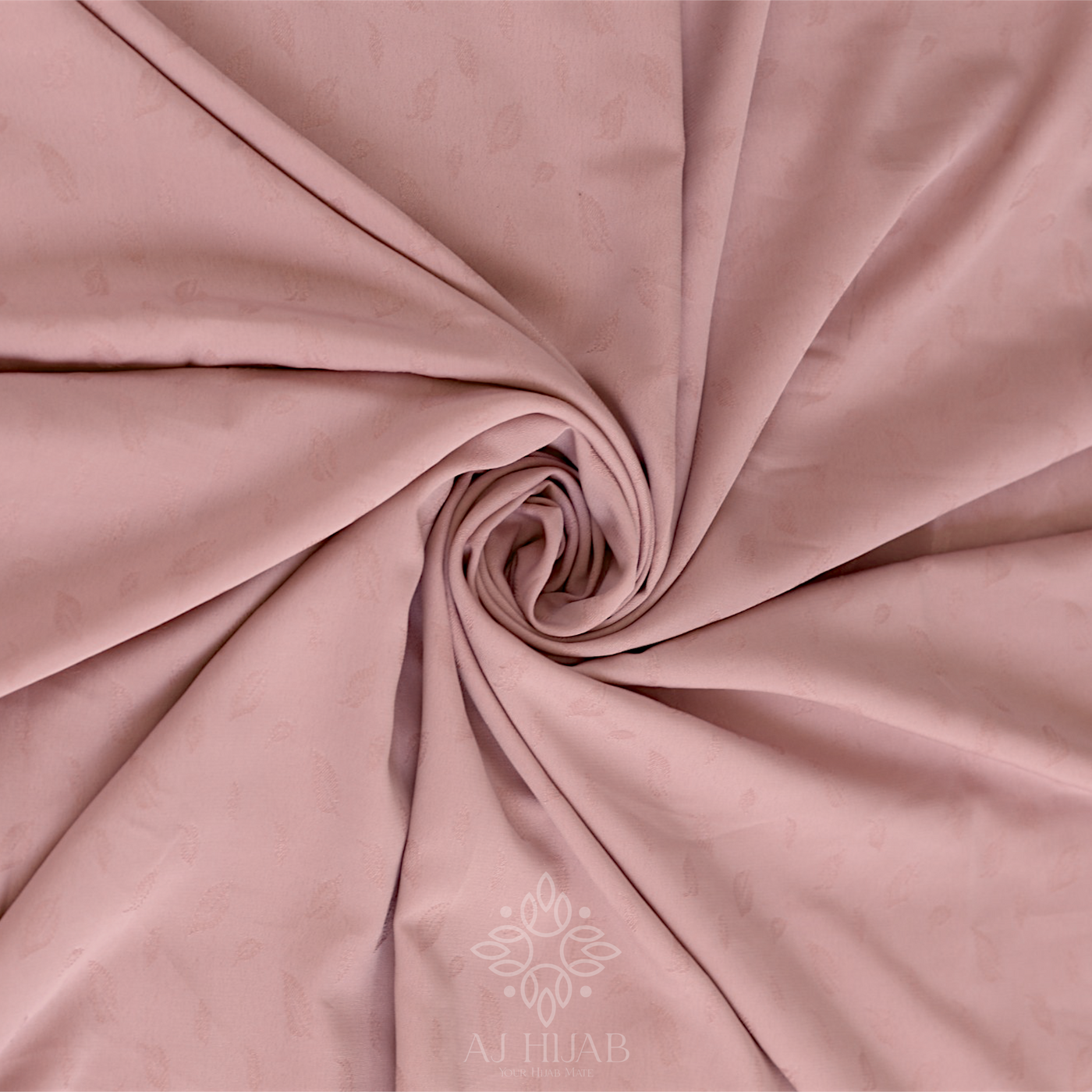 Jacquard Self Feather Chiffon Candy Pink Hijab