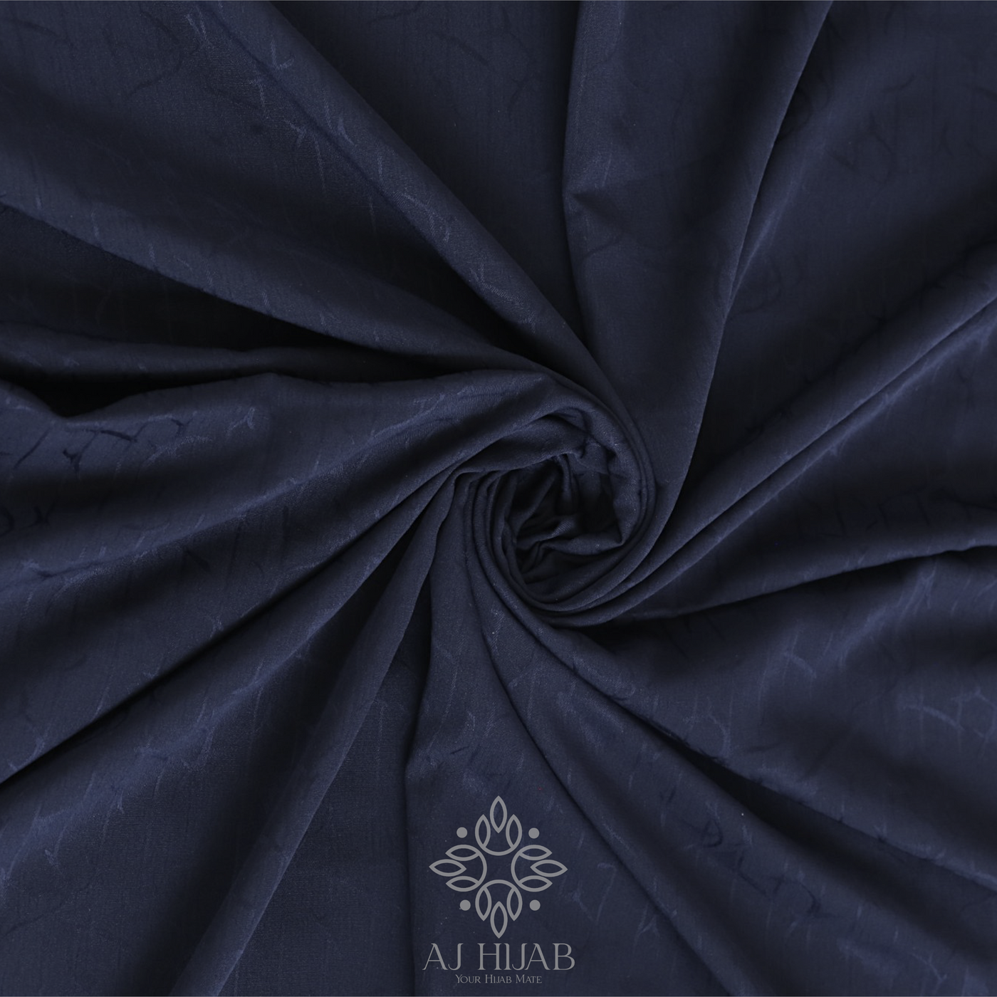 Jacquard Self Chiffon Navy Hijab