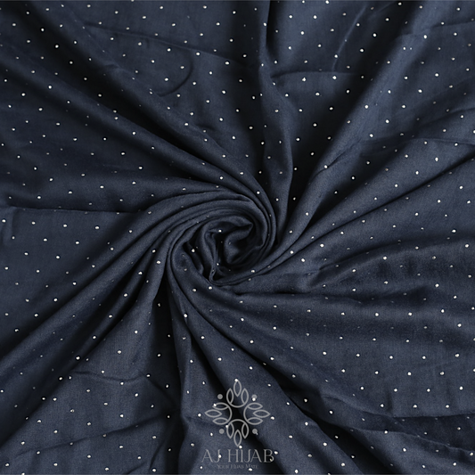 Navy Silver Stud Hijab