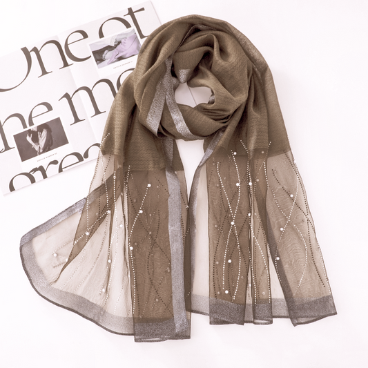 Organza Luxe Hijab - Beige