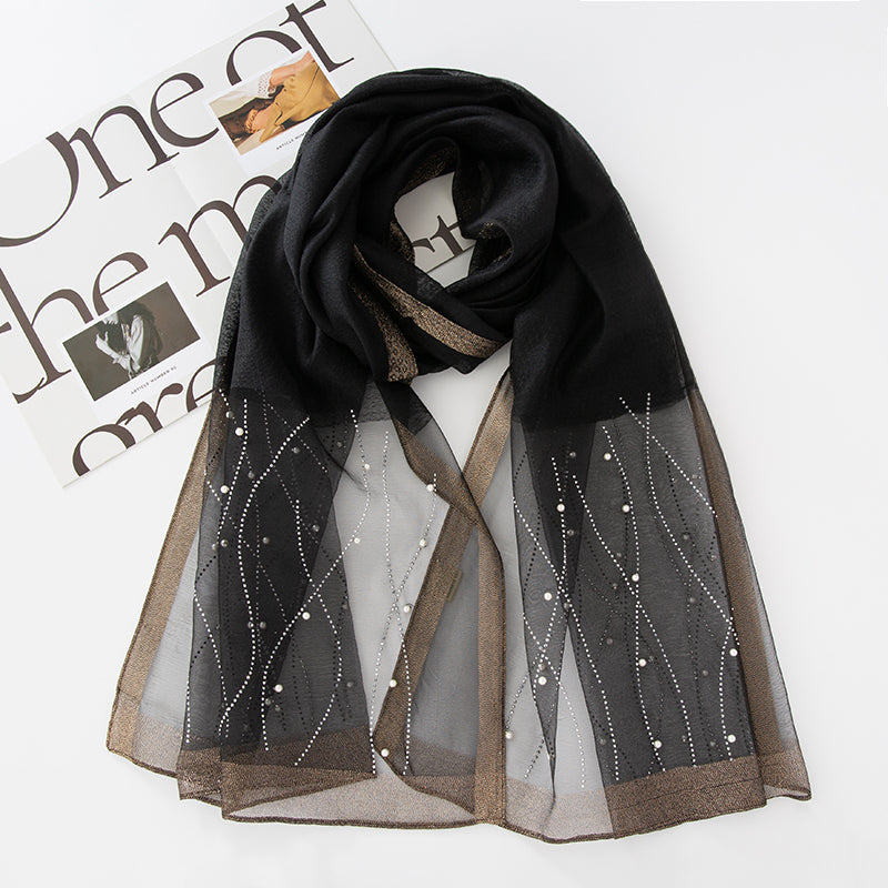 Organza Luxe Hijab - Black