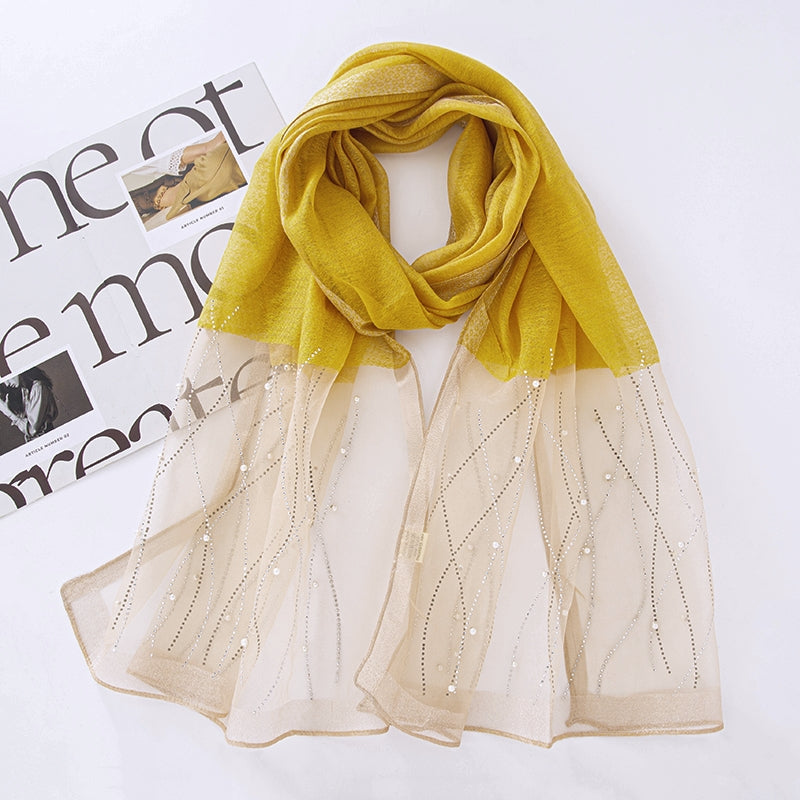 Organza Luxe Hijab - Mustard