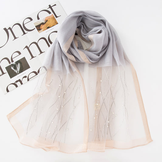 Organza Luxe Hijab - Silver