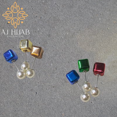 Pearl Lock Square Pins - AJ Hijab