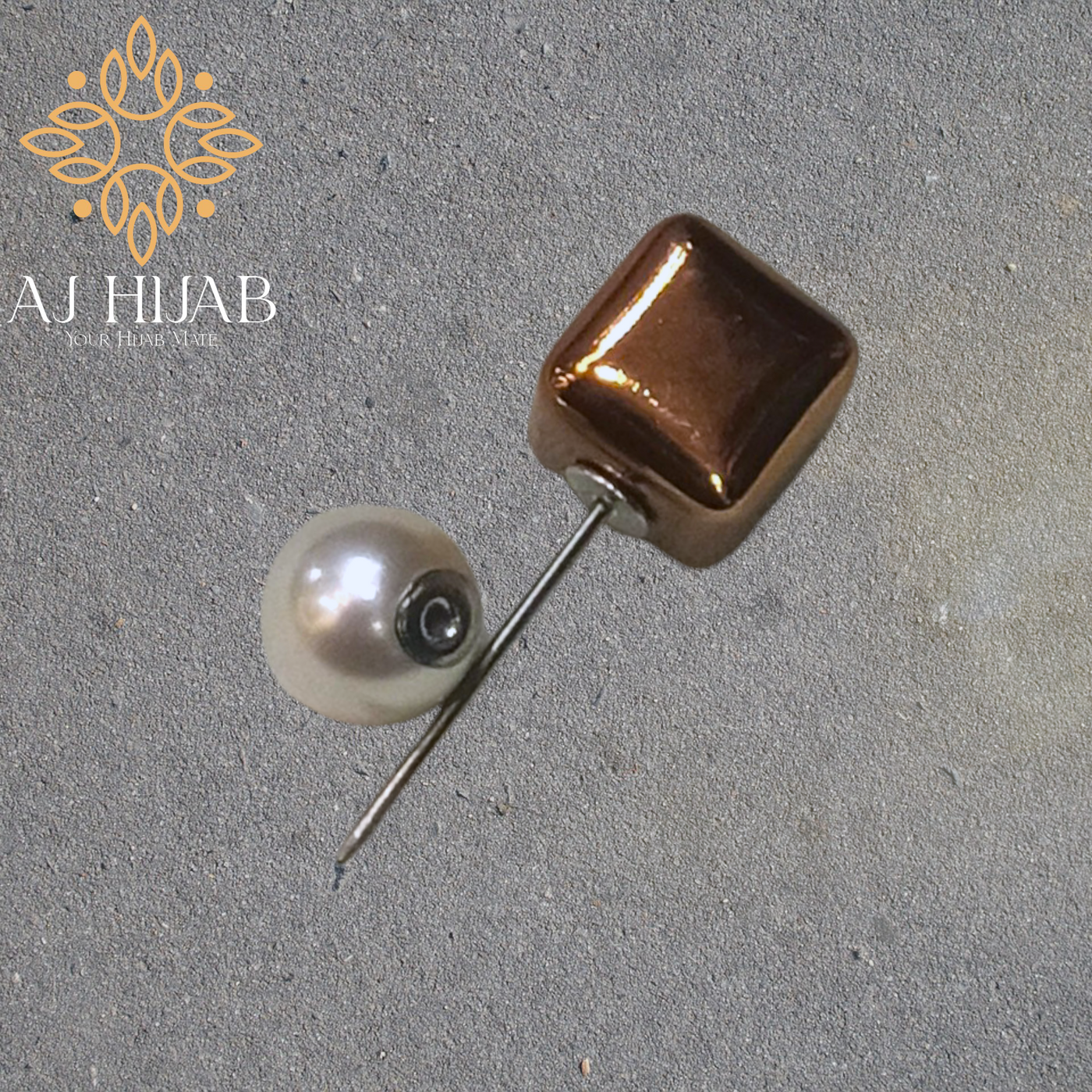 Pearl Lock Square Pins - AJ Hijab