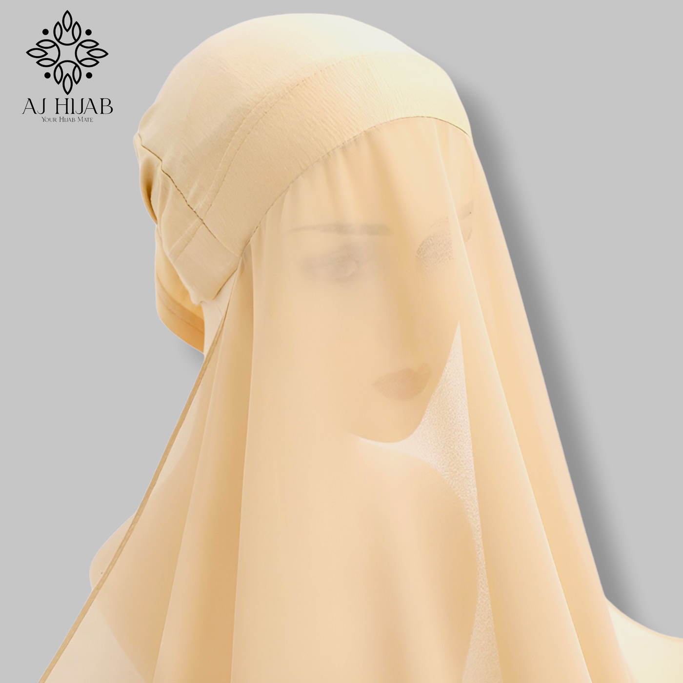 Skin Hijab With Attached Cap