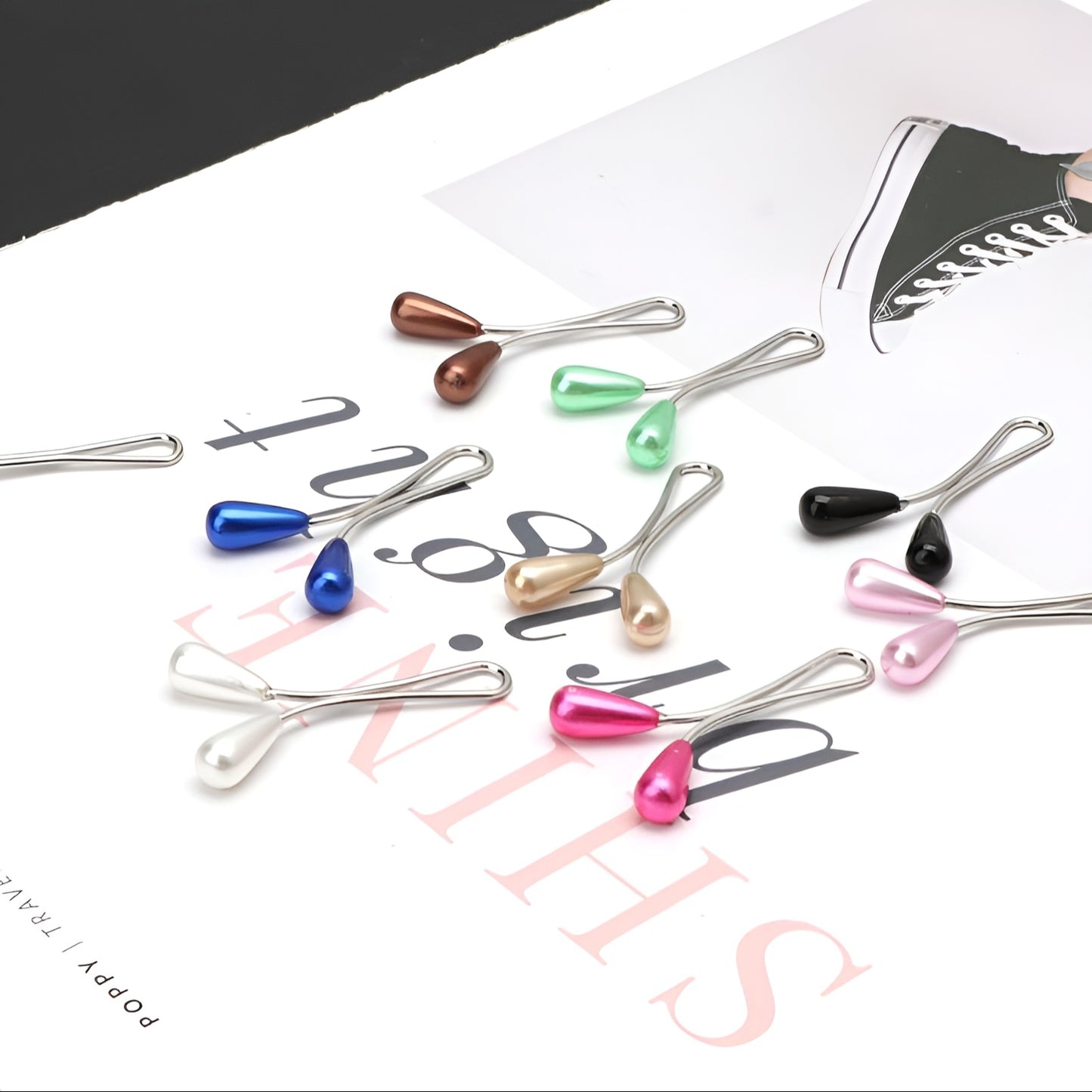 Glider Drop Pearl Pins - Multicolored