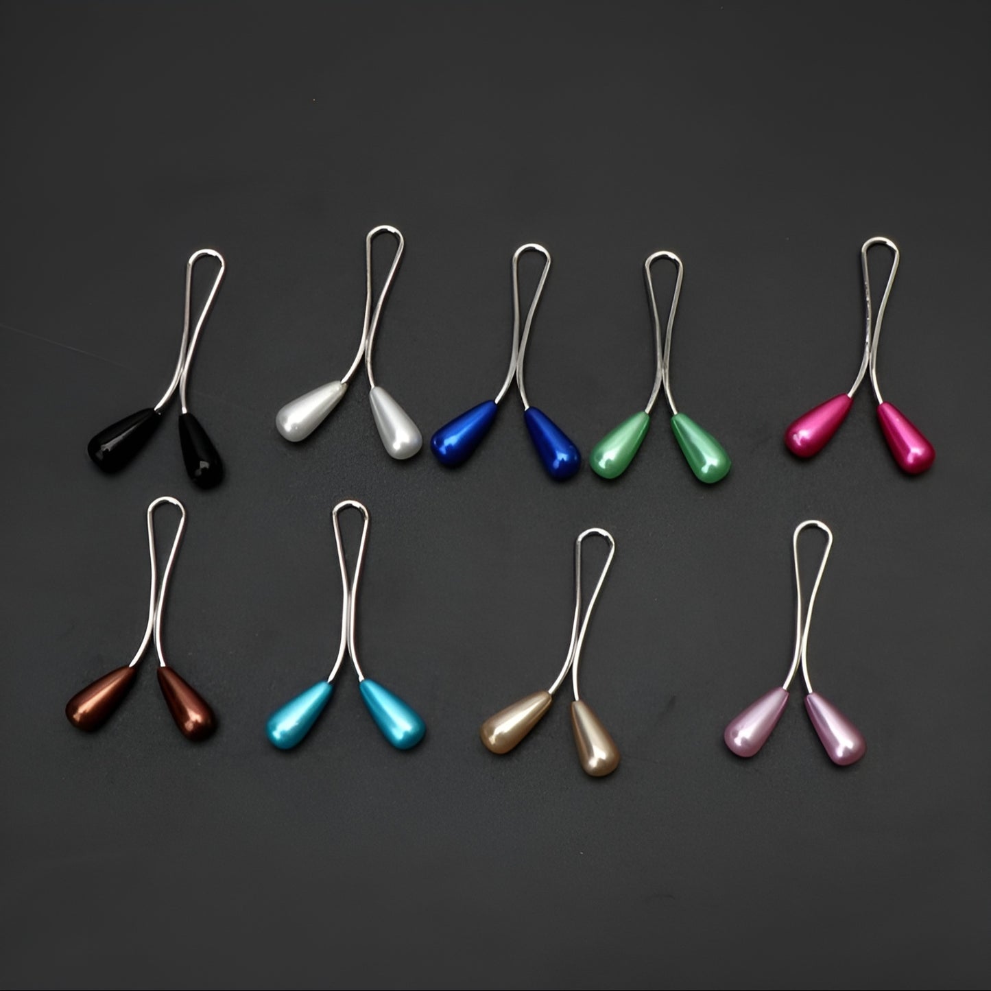 Glider Drop Pearl Pins - Multicolored