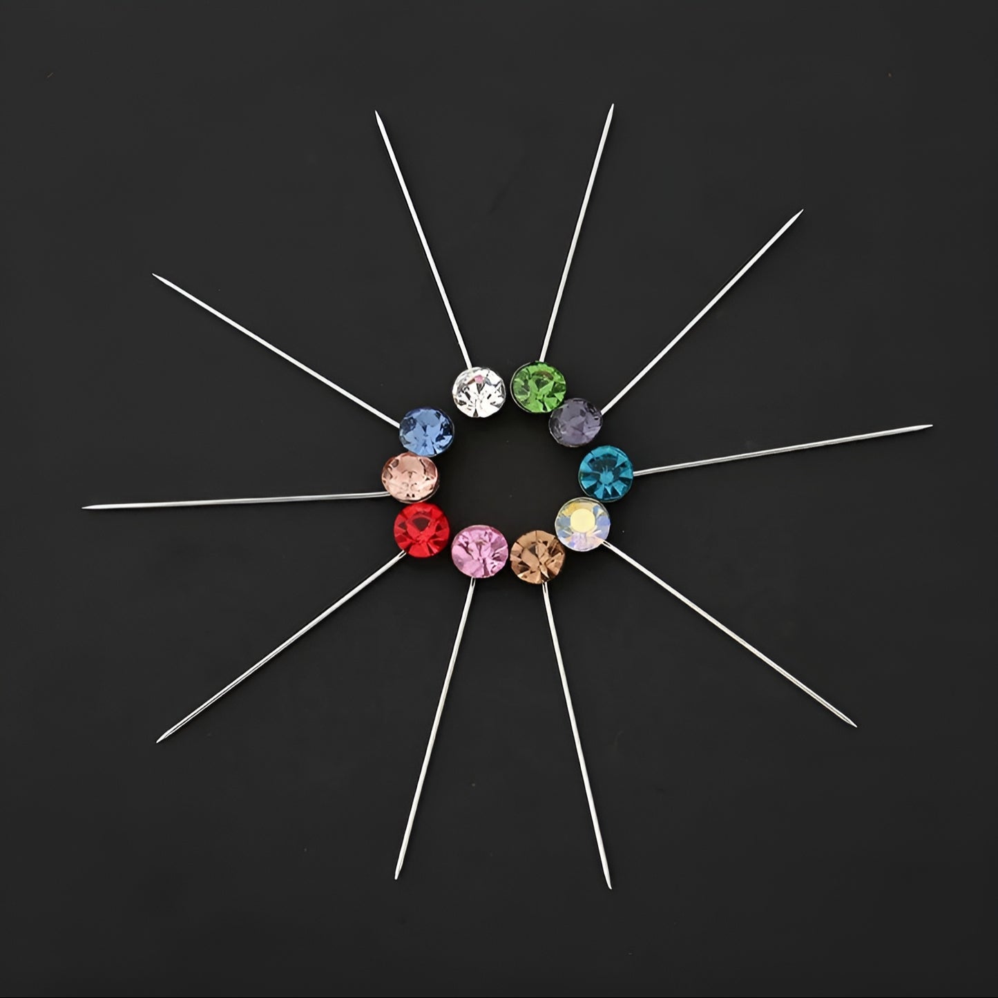 Crystal Hijab Pins - Multicolored