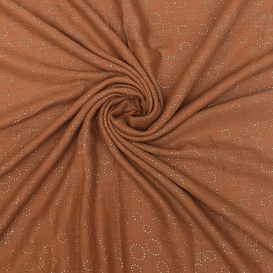 Rust Metal Round Lawn Hijab