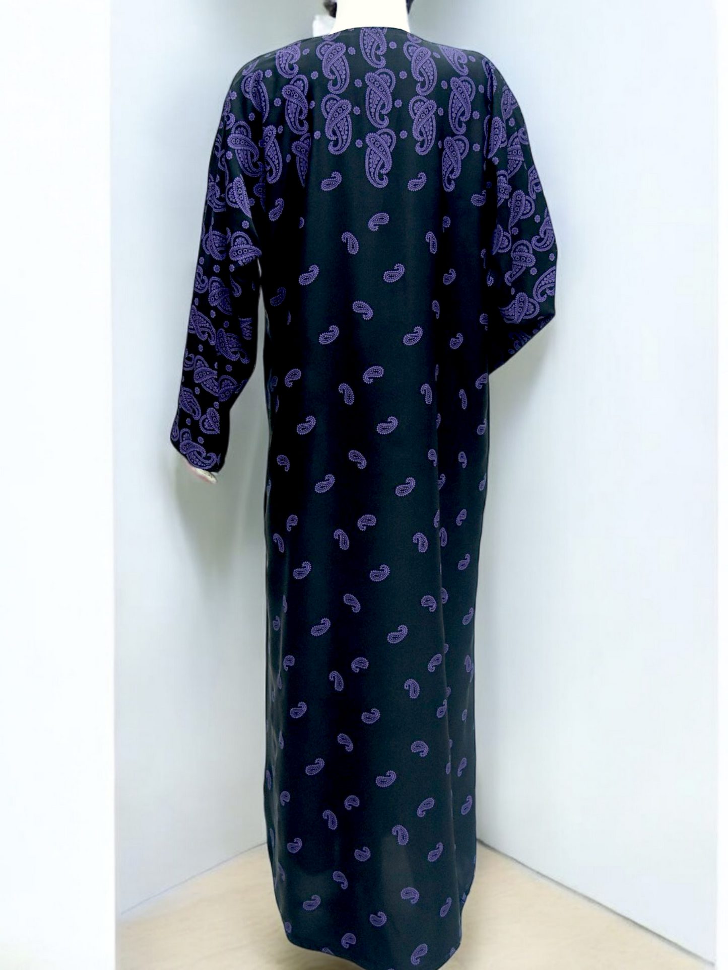 Black Print Abaya