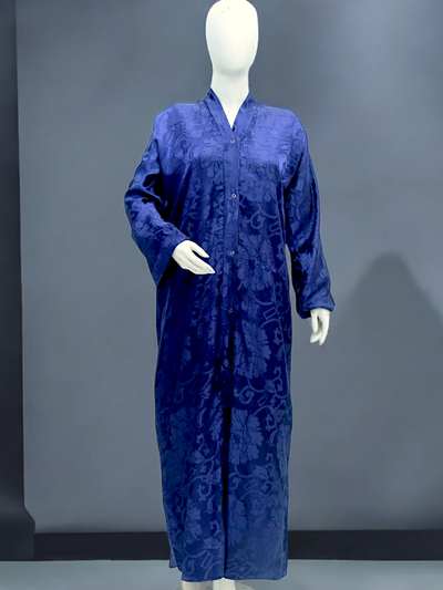 Embossed Abaya - Blue