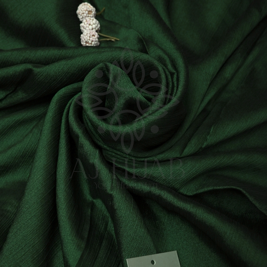 Bottle Green Silk Crinkle Hijab