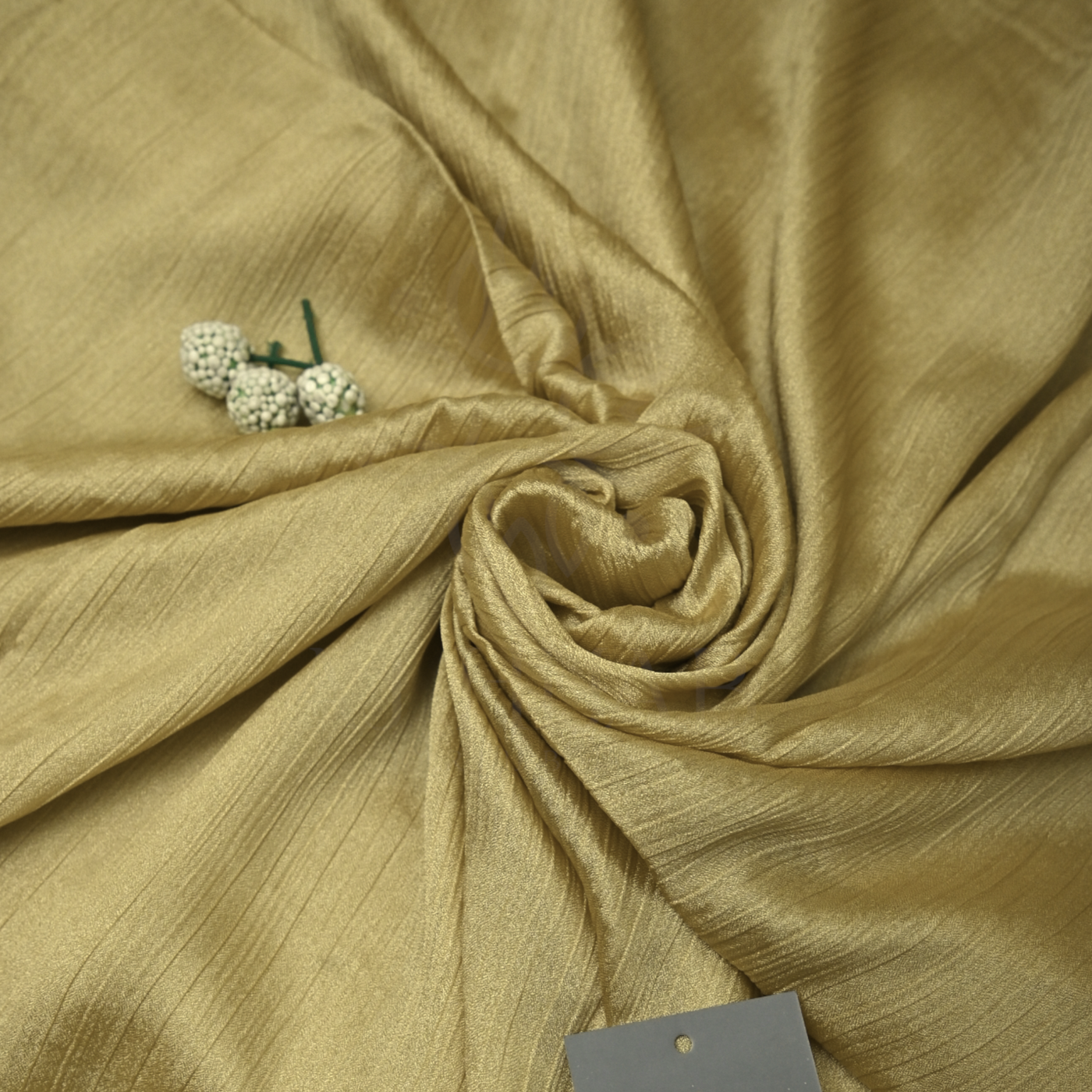 Gold Silk Crinkle Hijab