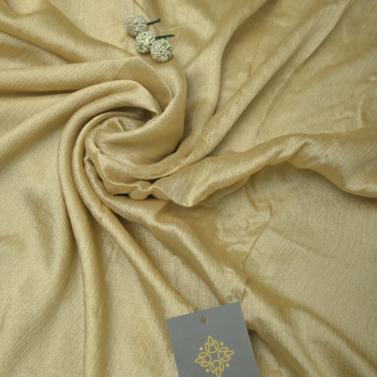 Light Gold Silk Crinkle Hijab