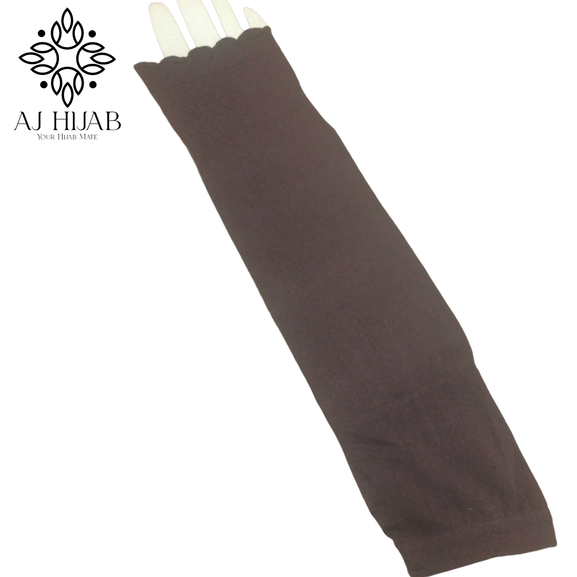 Adult Cut Work Arm Sleeves - Brown - AJ Hijab