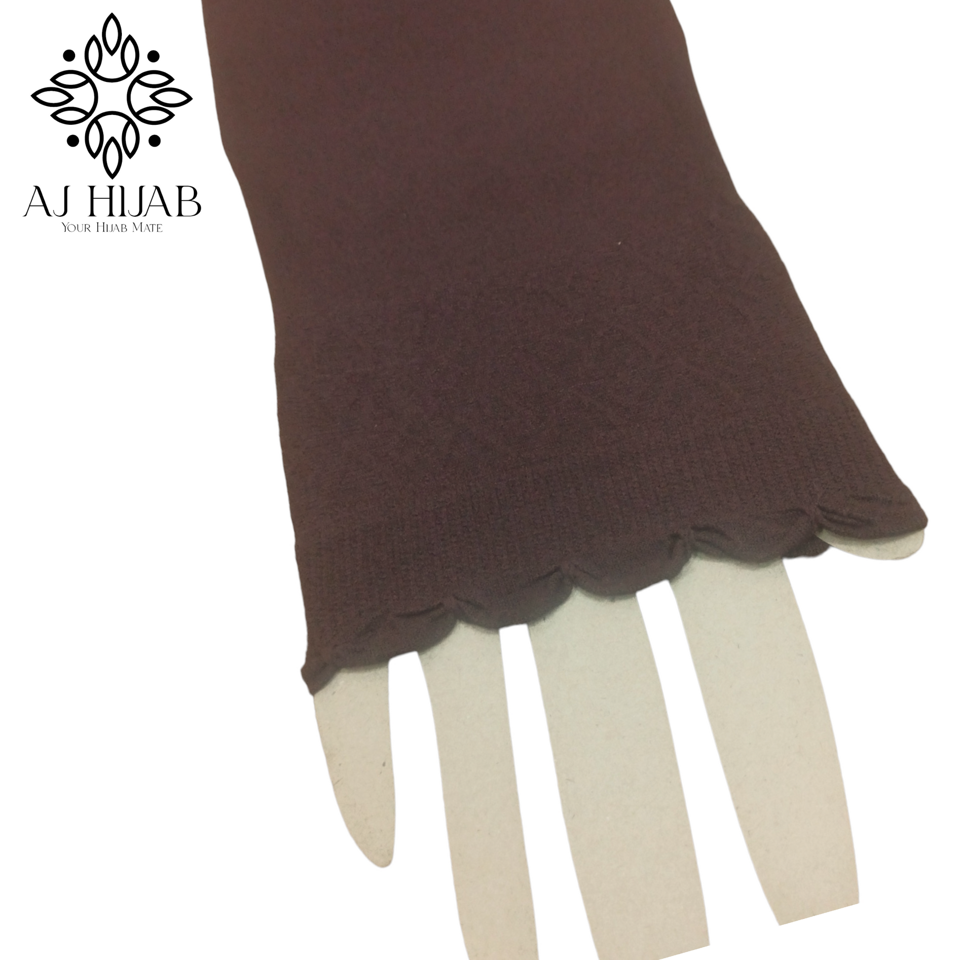 Adult Cut Work Arm Sleeves - Brown - AJ Hijab