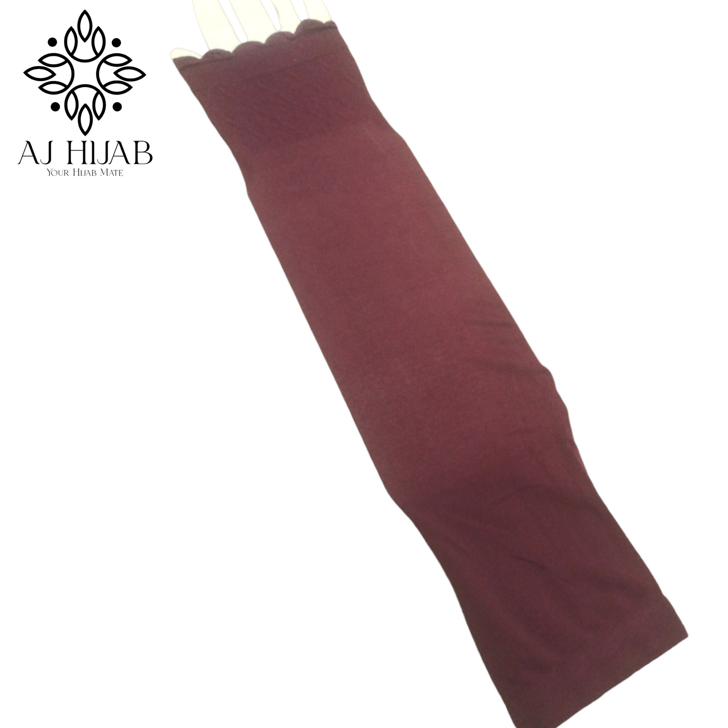 Adult Cut Work Arm Sleeves - Dark Maroon - AJ Hijab